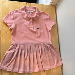 Lacoste Kids Light Pink Polo Dress
